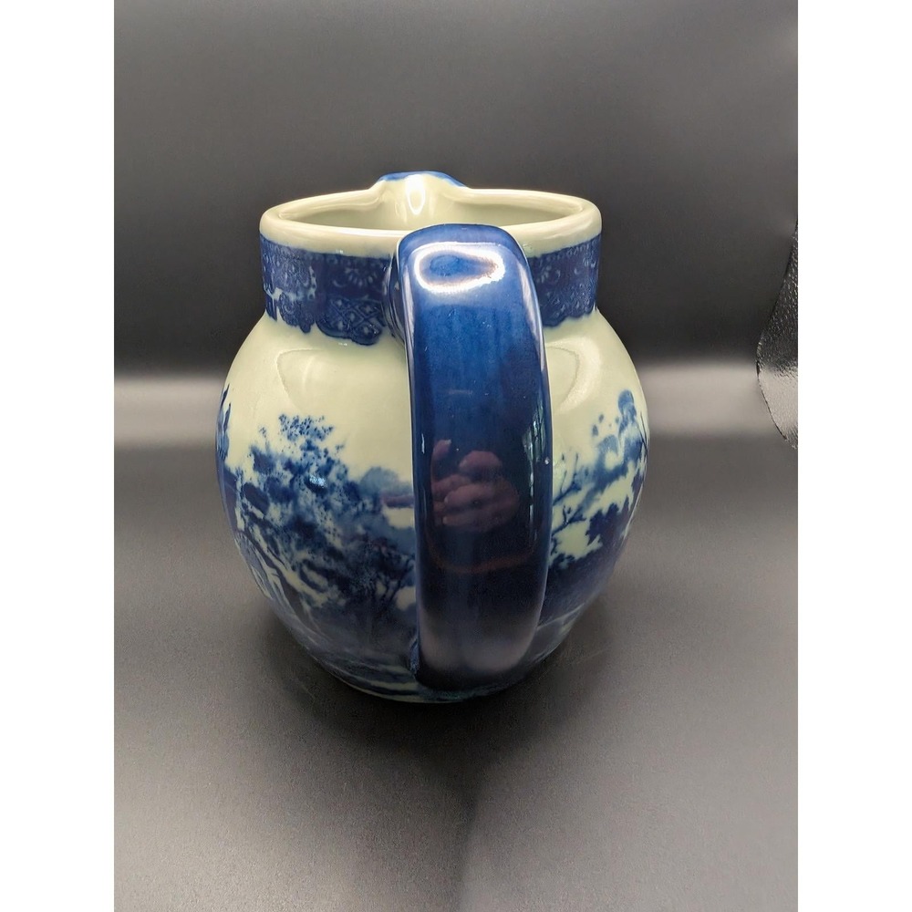 Vintage Victoria Ware Ironstone Flow Blue Pitcher - Picture 3 of 9